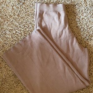 Wide leg knit pants